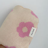 Flora Knitted Blanket - Cream/Pink