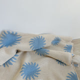 Solar Knitted Blanket - Cream/Sky