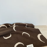 Lunar Knitted Blanket - Cocoa/Cream