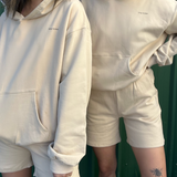 Adult Rumi Logo Hoodie Shorts - Beige