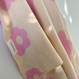 Flora Knitted Blanket - Cream/Pink