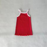 Elsie Mini Ribbed Dress - Red/Pink