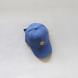 Floral Embroidery Cap - Blue