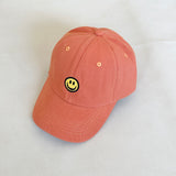 Smiley Embroidery Cap - Orange