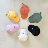 Smiley Embroidery Cap - Black