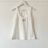 Adult Libby Monogram Tank - White/Black