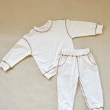 Imogen Cotton Set - White/Cocoa