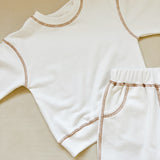 Imogen Cotton Set - White/Cocoa