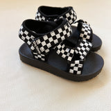 Olympia Velcro Sandals - Checkerboard