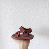 Olympia Velcro Sandals - Brick