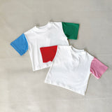 Rocco Colourblock Tee - White/Blue/Green