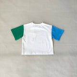 Rocco Colourblock Tee - White/Blue/Green