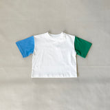 Rocco Colourblock Tee - White/Blue/Green