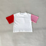 Rocco Colourblock Tee - White/Pink/Red