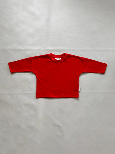 Romy Long Sleeve Tee - Crimson