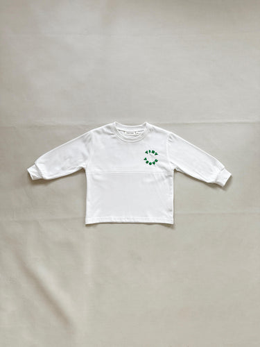 Ashton Long Sleeve Tee - White/Green