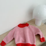 Willa Contrast Knit - Pink/Red