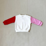 Wynn Colour Block Pullover - Pink/Red