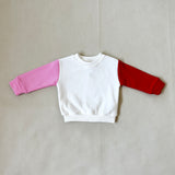 Wynn Colour Block Pullover - Pink/Red